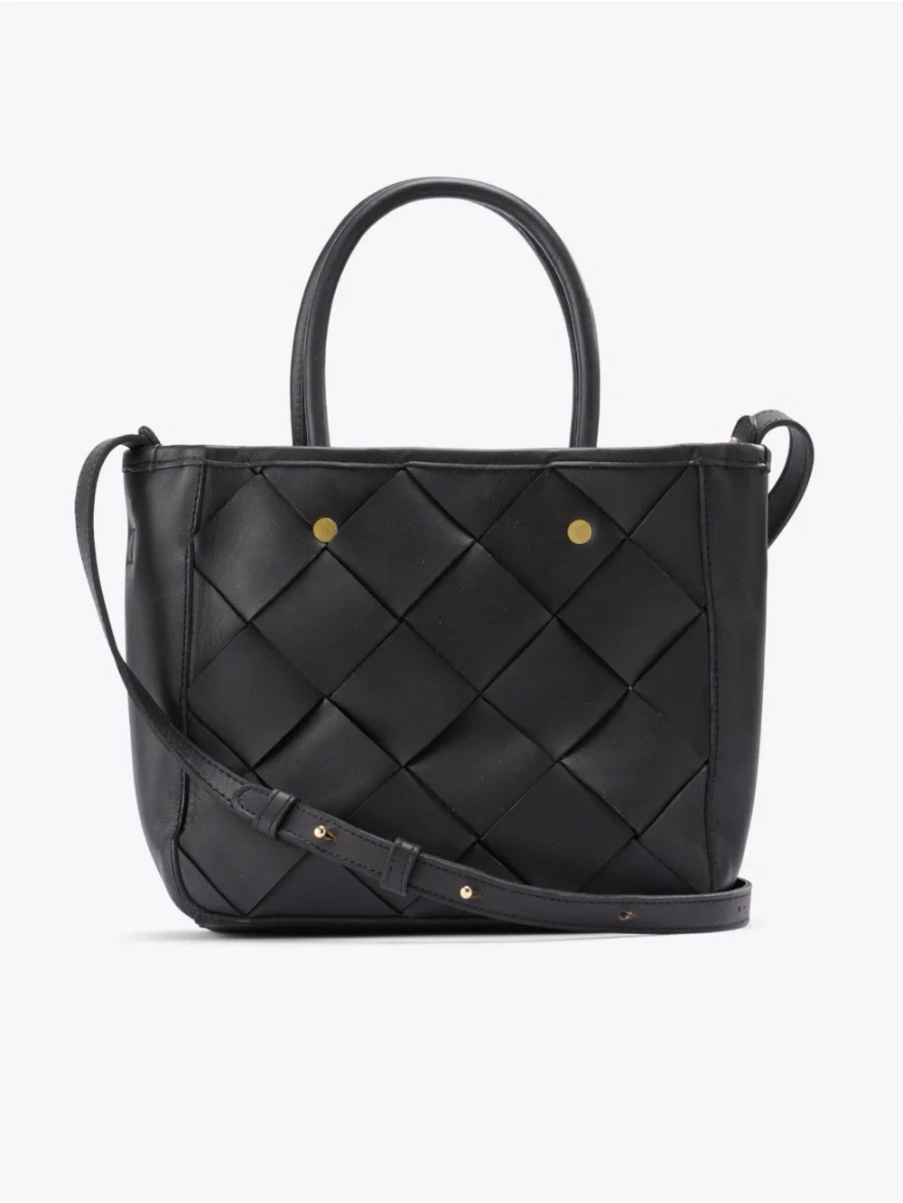 Nisolo handwoven carry-all satchel black
